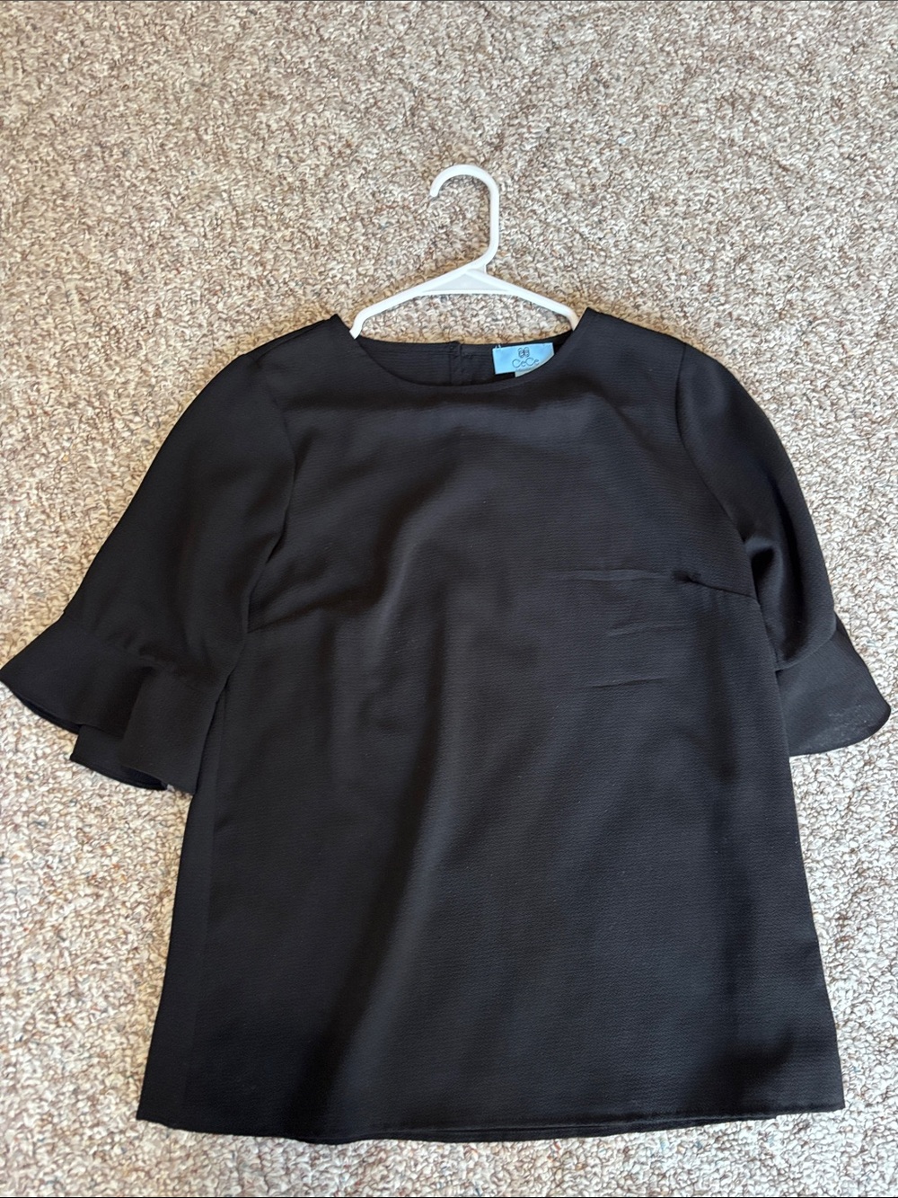 Women’s Ruffle Sleeve Blouse - Black